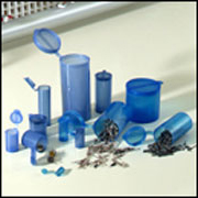 Bottles, Jars and Tubes Static Dissapative PolyVials, Hinged Lid Containers.